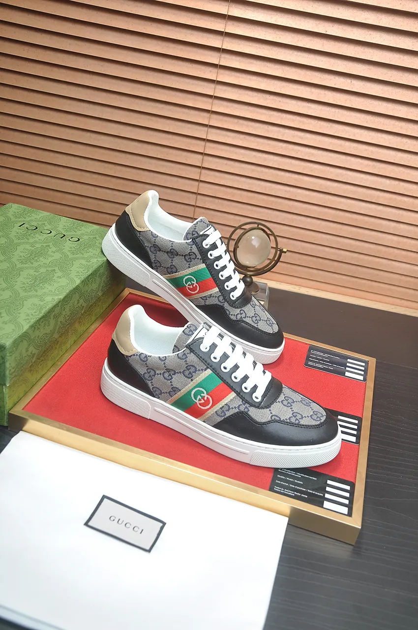 Men's men's shoes💰440💶[GUCCI] official website 1:1 men's sports shoes are now on the market. They are made of original fabric + water-dyed sheepskin lining, plus the official website original 1:1 comfortable outsole. Fashionable and versatile, super comfortable and breathable. Standard shoe size 38/45 (custom-made size 45 is non-refundable)